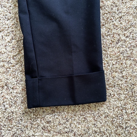 Zara Black Tapered Cuffed Pants Size Small - Picture 2 of 8